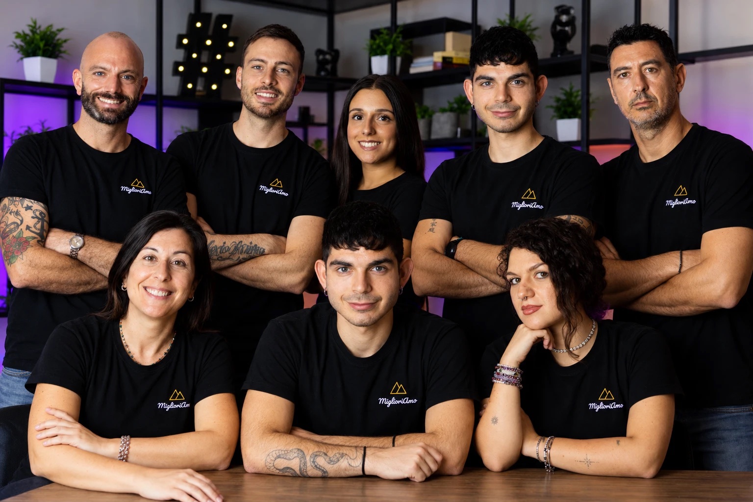 Il team di MiglioriAmo, agenzia di marketing con l’intelligenza artificiale a Perugia